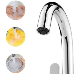 Robinet pour lavabo POS01 Mélangeur Haute Bouche Chromé avec Tubes