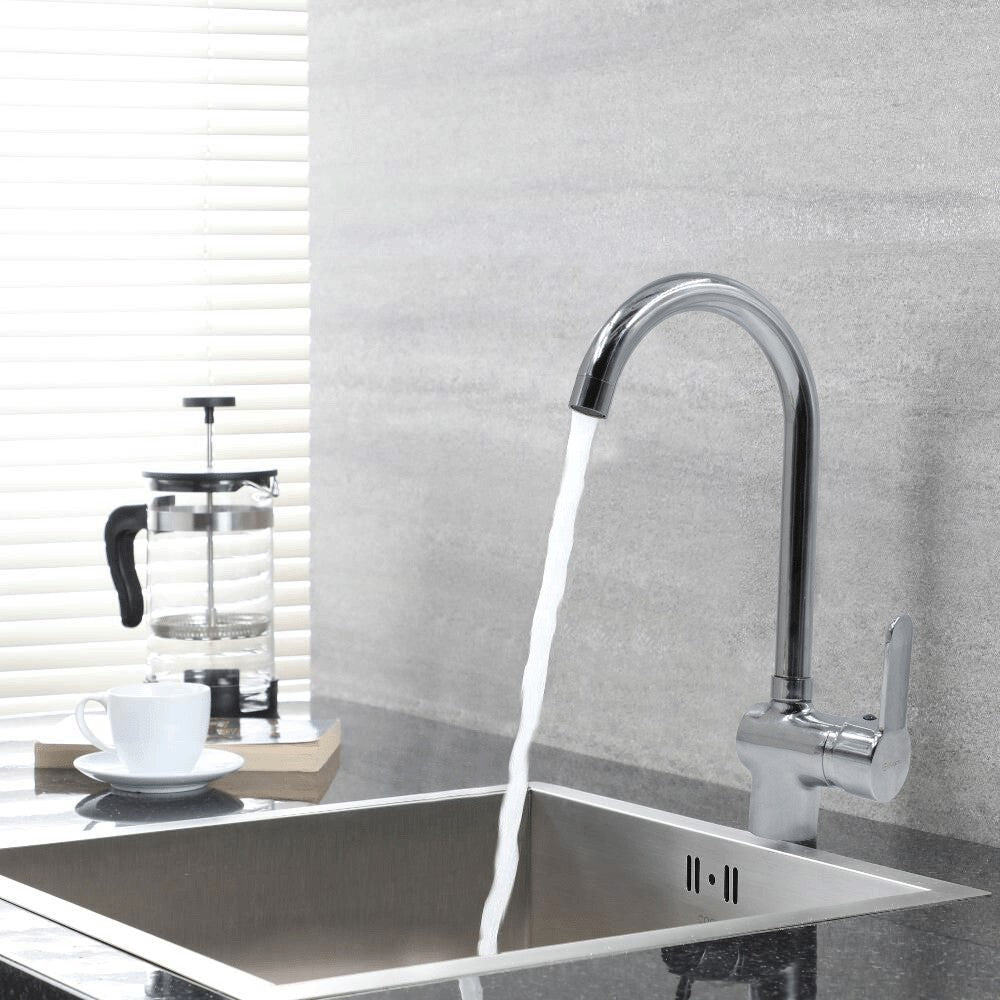Robinet pour lavabo POS01 Mélangeur Haute Bouche Chromé avec Tubes