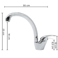 Robinet évier Vancouver N060-5 en acier chromé inoxydable pivotant 360°