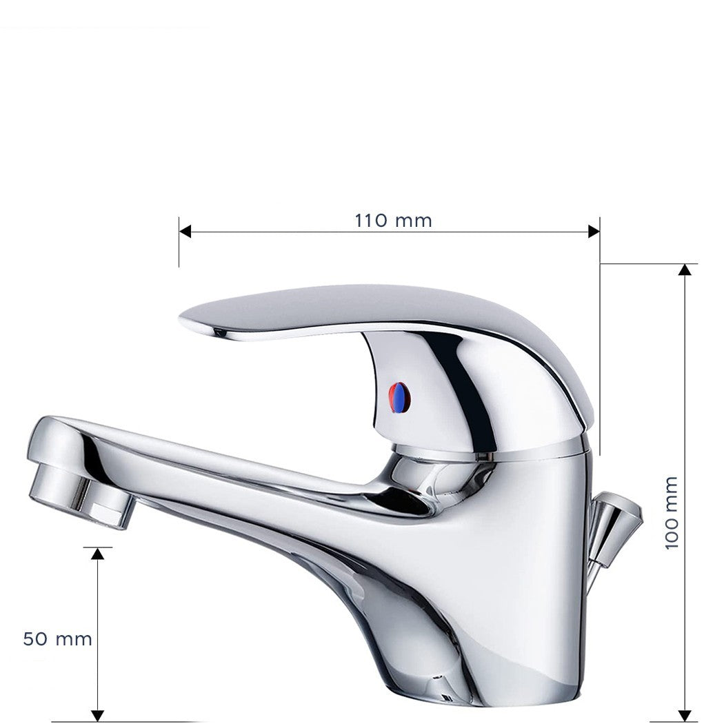 Mélangeur Robinet Lavabo Selenia 90043-5 en Acier avec Tubes Raccordement