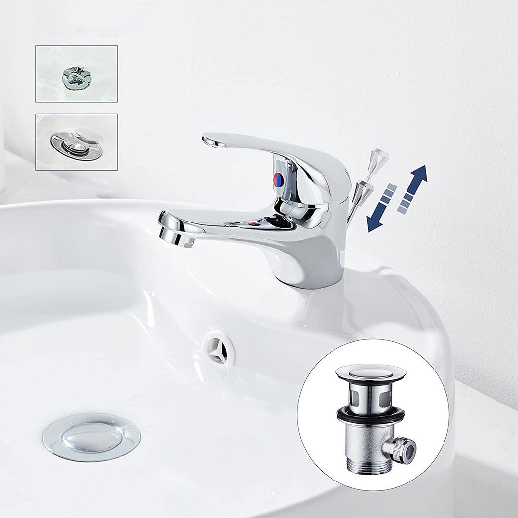 Robinet Lavabo en Acier Inoxydable 1601 avec Connexion et Décharge Pop Up