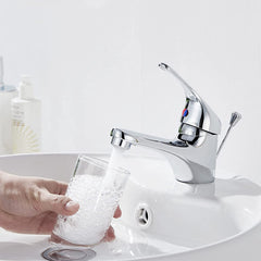 Robinet Lavabo en Acier Inoxydable 1601 avec Connexion et Décharge Pop Up