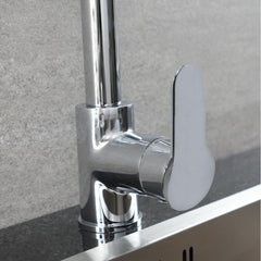 Mélangeur Robinet Chromé pour Évier GR-7544 avec Douche Amovible 75cm
