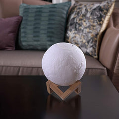 Lampe lune 3D conduit 13cm aromathérapie intensité lumière humidificateur