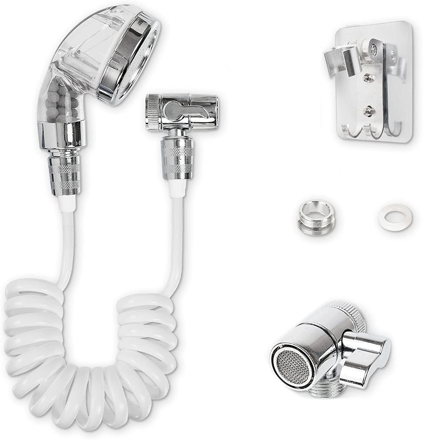 Douche pour robinet d’évier portatif 14877 tube télescopique 1mt et support