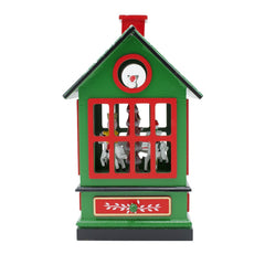 Carillon carrousel chalet en bois avec manivelle musique et mouvement