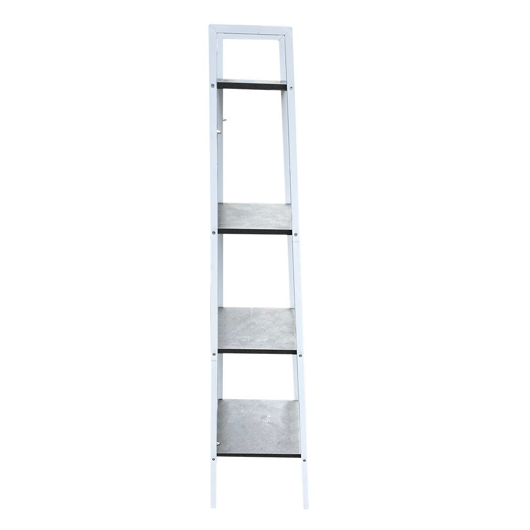 Bibliothèque Étagère pour livres 4 Étagères à colonne en métal 148Hx38x34cm