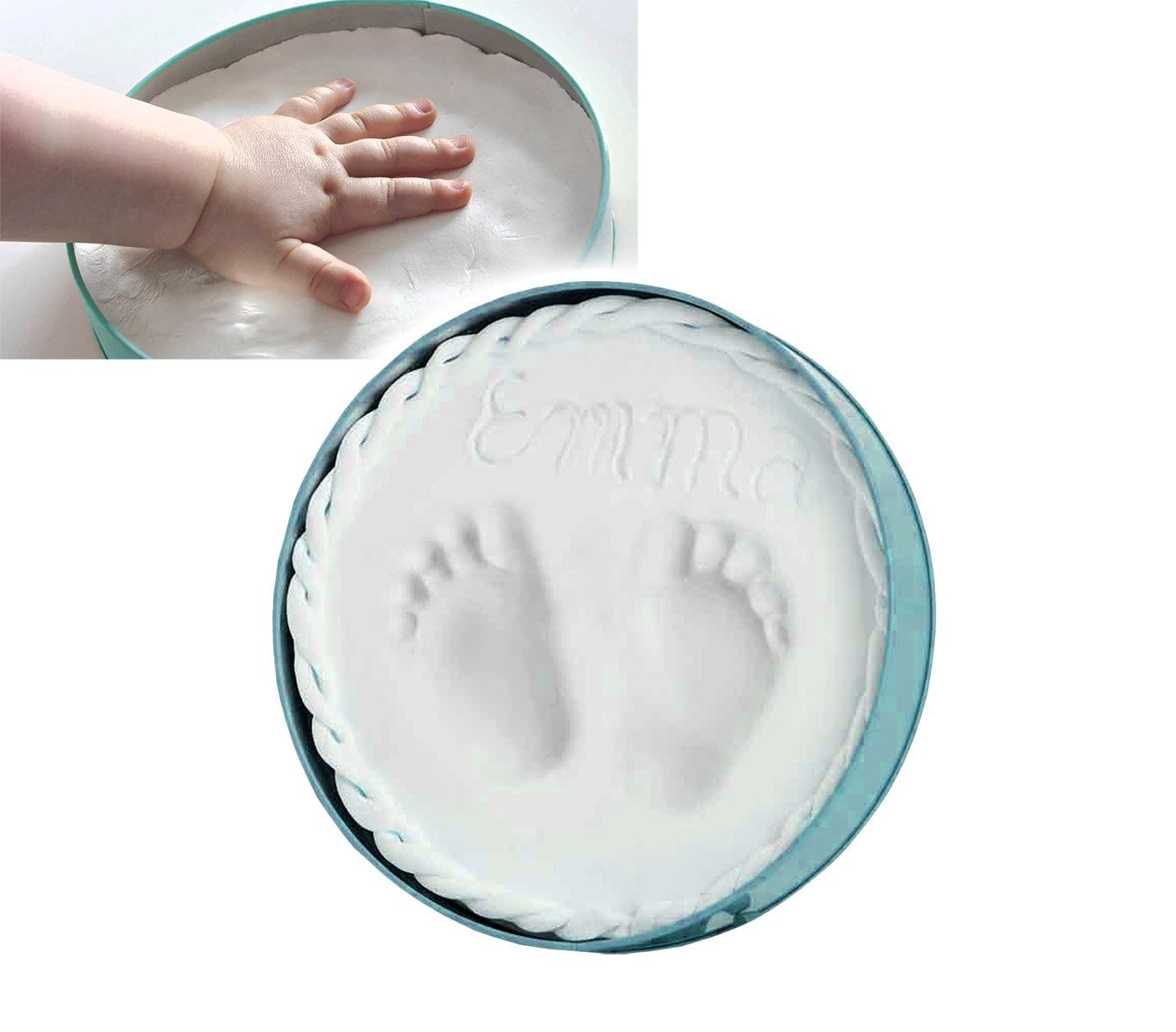 Kit de plâtre pour souvenir des empreintes des enfants la main ou à pied