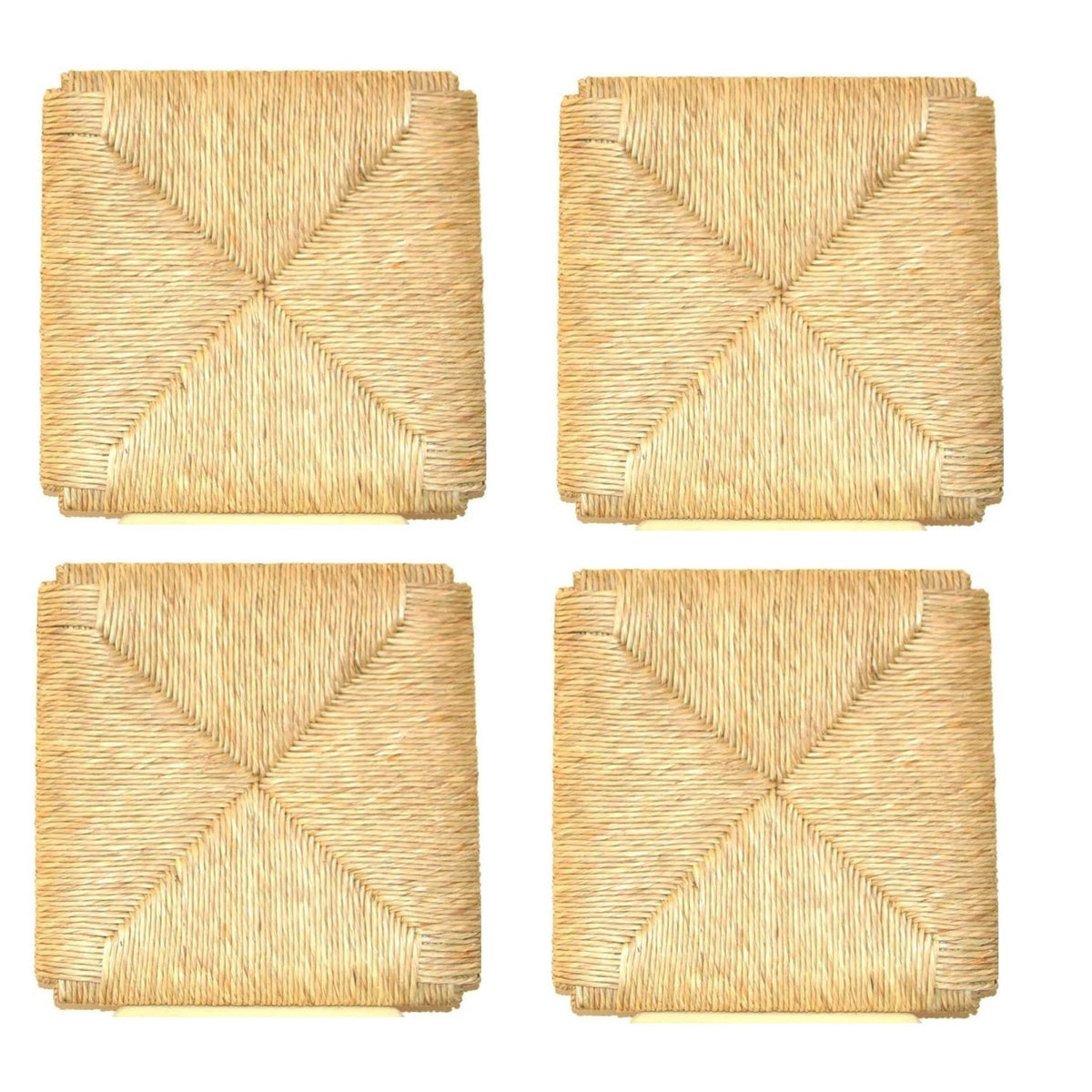 Kit 4 pièces Remplacement du siège en paille avec coins Sigfrido 37x37cm
