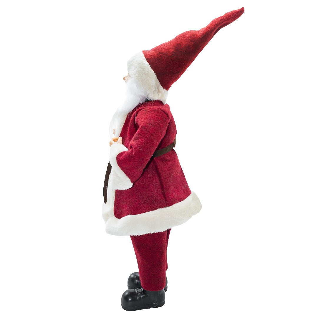 Santa Claus Robe Rouge et Crème 144198 Décoration de Noel 50H avec Mini-Lumière