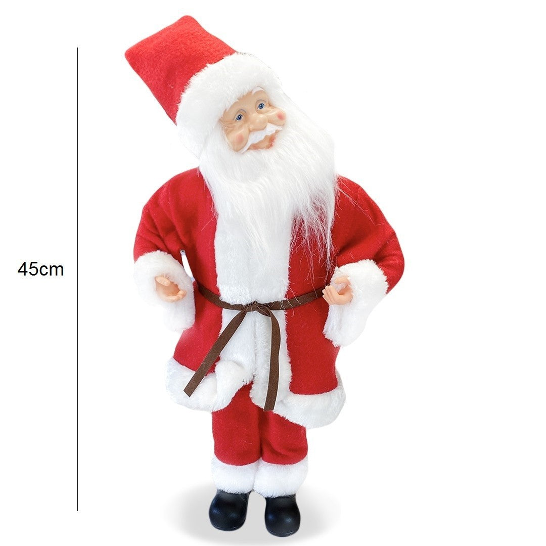 Santa Rouge art. 144196 45H cm Mécanisme à Carillon Sons et Mouvement