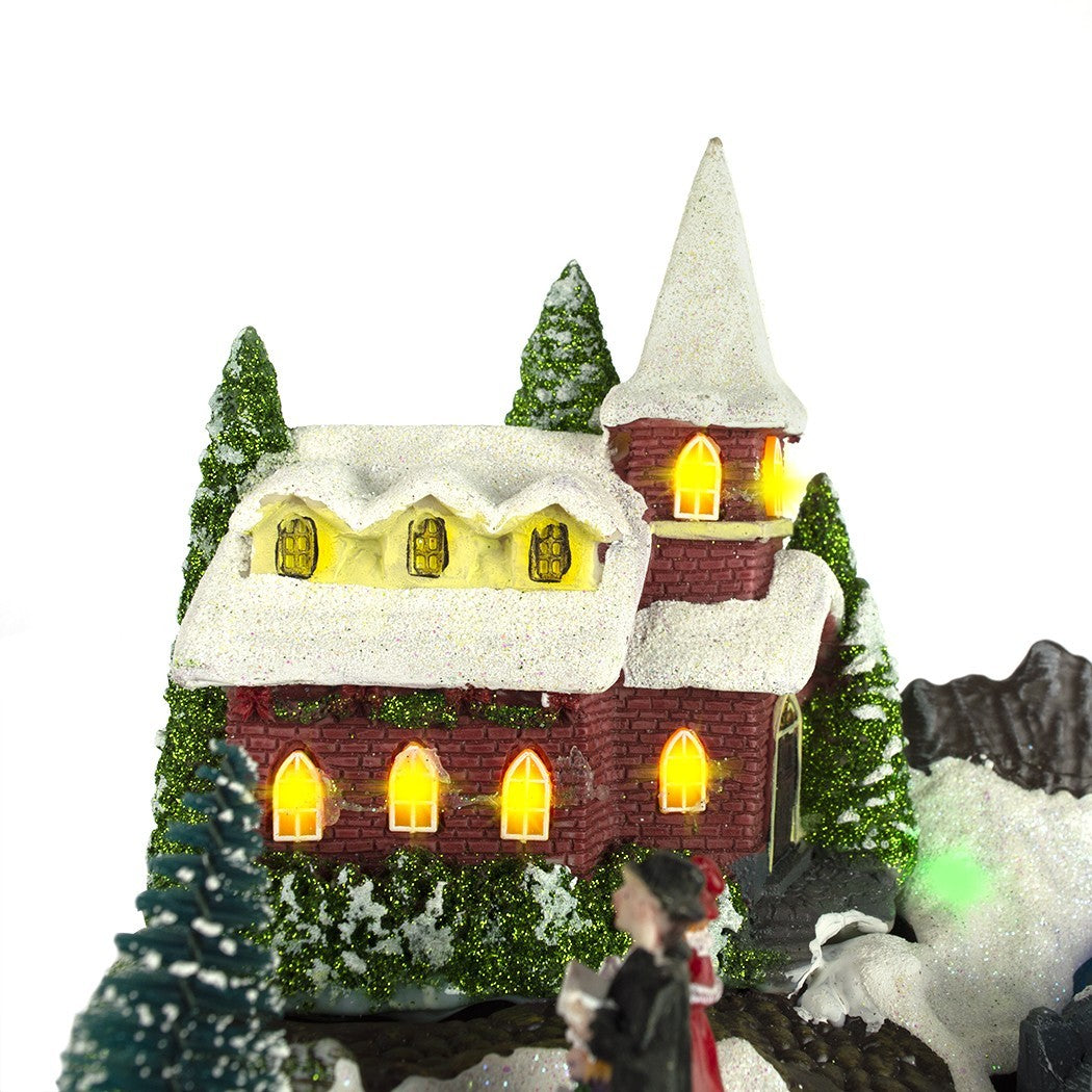Manège et décor de Noël 899904 avec lumières musique et mouvement Noël