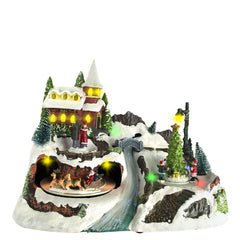 Manège et décor de Noël 899904 avec lumières musique et mouvement Noël