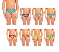 Pack 3- 6 - 12 slips SPORTY avec des imprimés colorés pour enfants de 2 à 13 ans