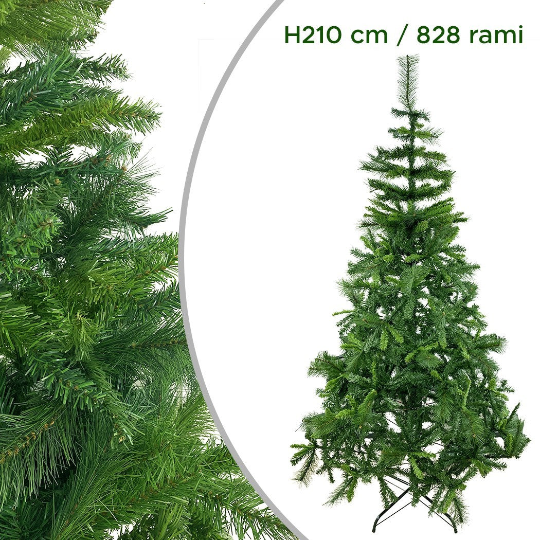 Arbre de Noël 210cm avec branches pliantes en PVC sapin artificiel
