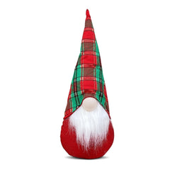 Robe écossaise de gnome de Noel et barbe décoration avec la lumière 15x13xH45 cm