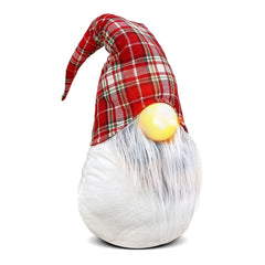 Robe écossaise de gnome de Noel et décoration de barbe lumière 22x17xH65 cm