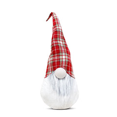 Robe écossaise de gnome de Noel et décoration de barbe lumière 22x17xH65 cm