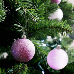 Pack 24 Boules 7 cm Boules de Noel Rose 7cm Décorations d’arbres