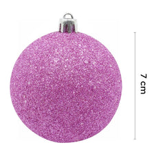 Pack 24 Boules 7 cm Boules de Noel Rose 7cm Décorations d’arbres