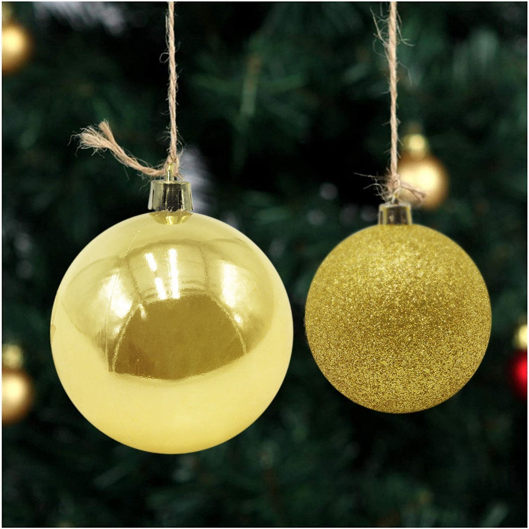 Lot de 24 boules de Noël de 7 cm Décorations dorées arbre de Noël