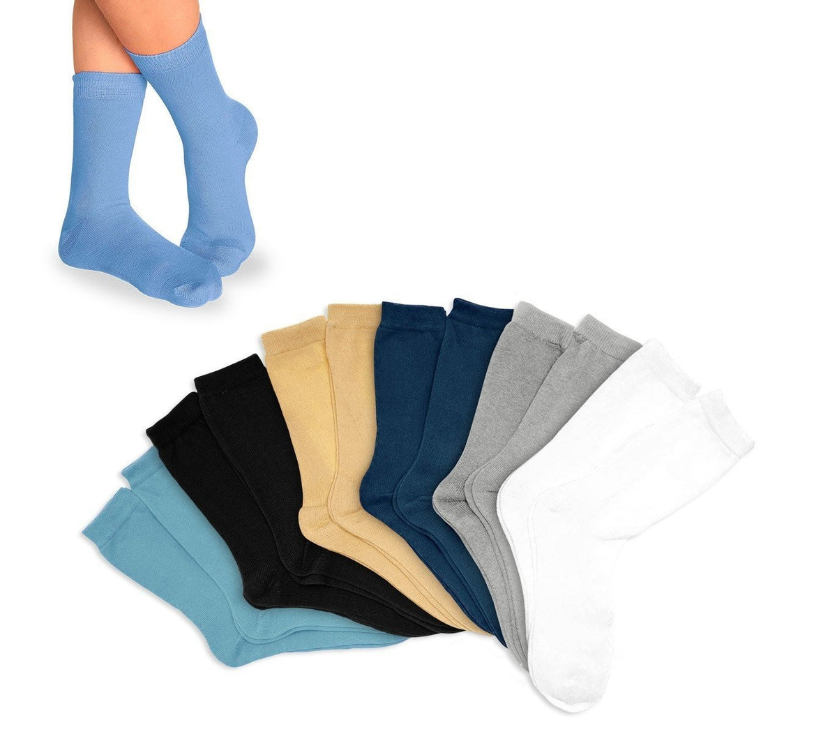Pack de 3 - 6 à 12 chaussettes courtes coton enfants - dans différentes tailles