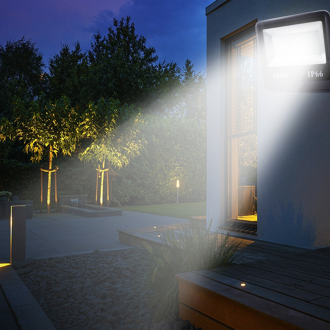 Phare Lumière Led extérieur 400W Étanche IP66 6000K Lumière froide