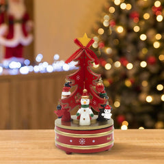 Carillon joute en bois arbre de Noel H22 avec musique et mouvement