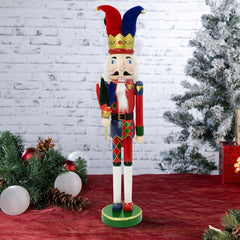 Casse-Noisette Soldat Bouffon 030166 décoration de Noël en bois H50 cm