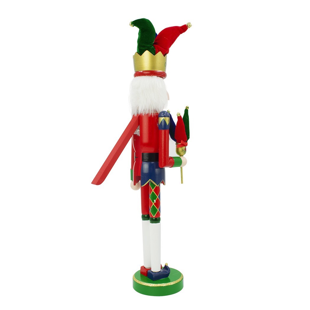 Casse-Noisette Soldat Bouffon 030166 décoration de Noël en bois H50 cm