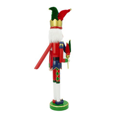 Casse-Noisette Soldat Bouffon 030166 décoration de Noël en bois H50 cm