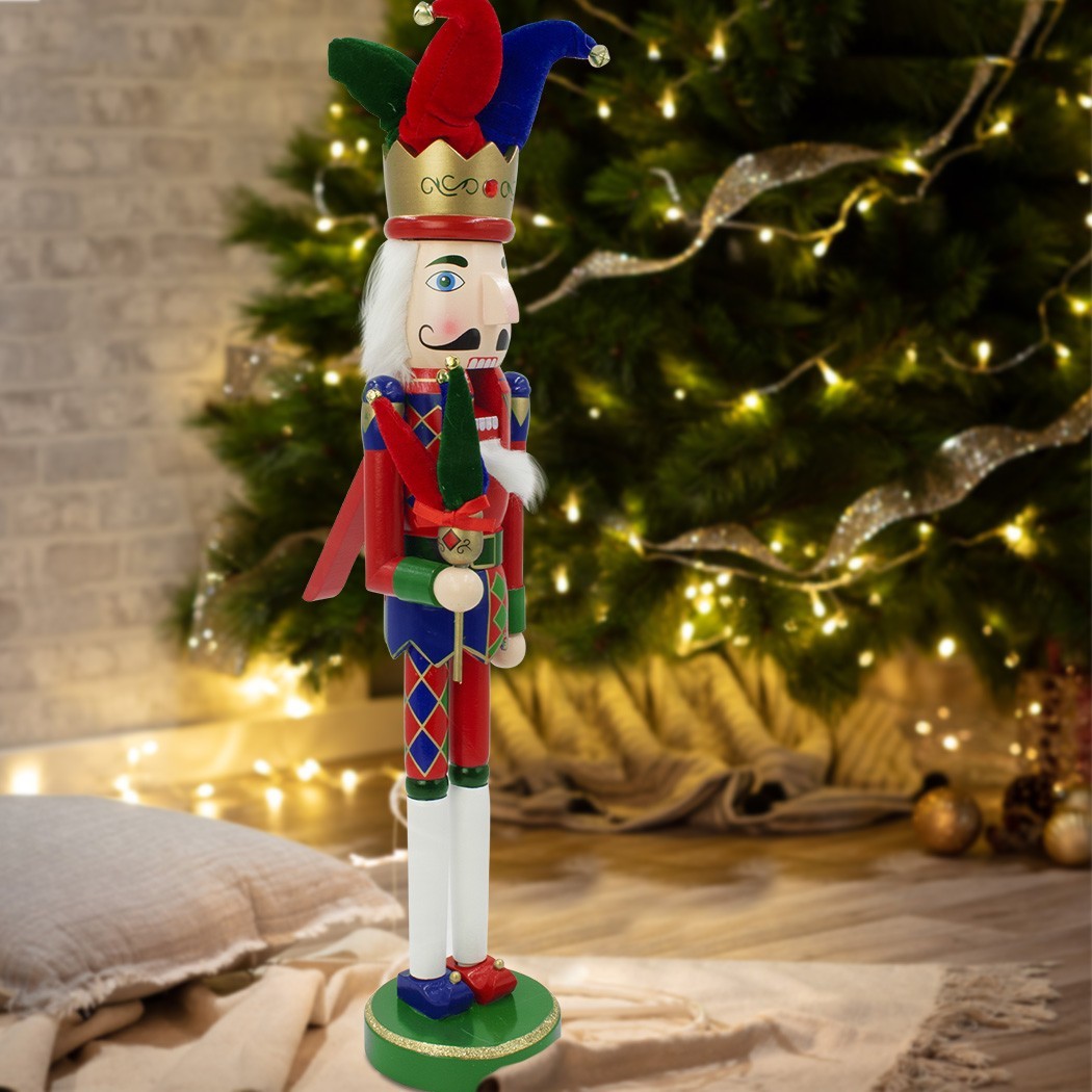 Casse-Noisette Soldat Bouffon 030166 décoration de Noël en bois H50 cm