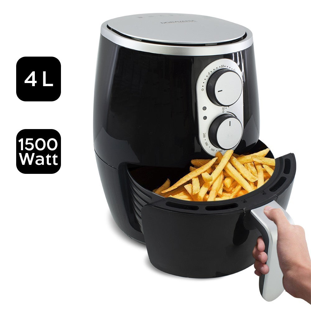 Friteuse à air manuel BigChef jusqu’à 200°C capacité 4 LT puissance 1500W
