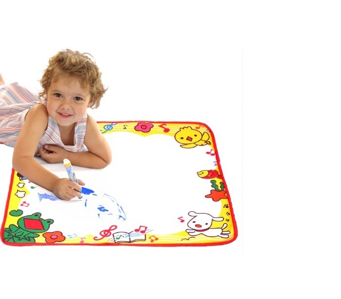 Tapis magique pour colorier 48 x 36 cm 2 modèles plume d'eau 122061