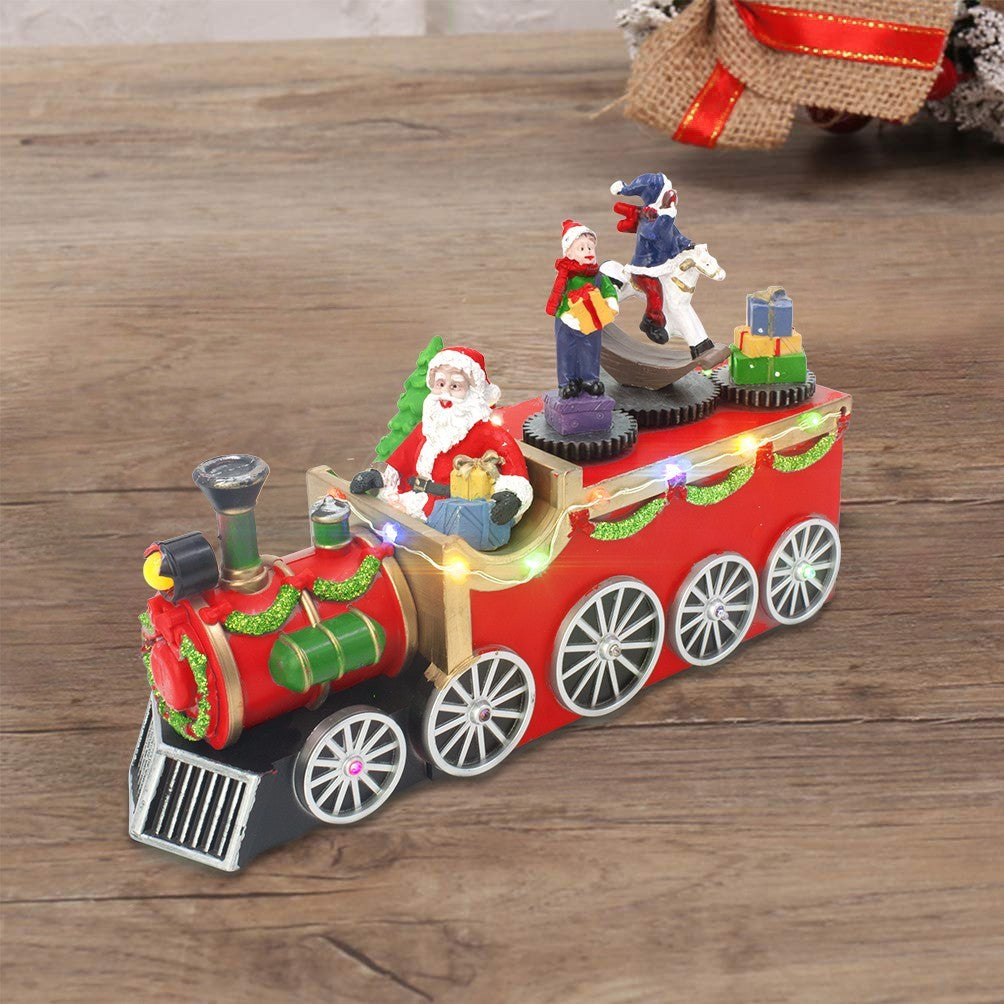 Train de Noël avec Père Noël 899843 avec lumières, sons et mouvements 25x6x16 cm