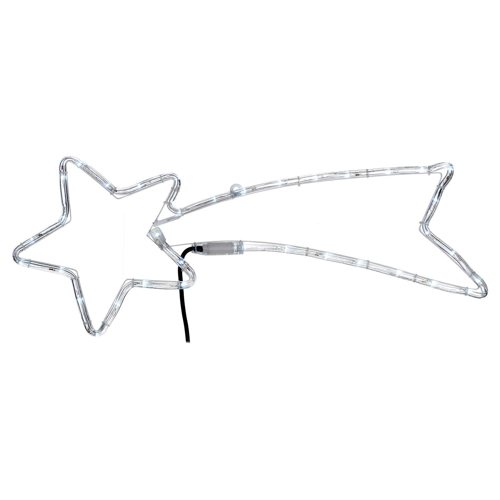 Comète lumineuse de Noël 297236 Led blanc froid clignotant 65L cm