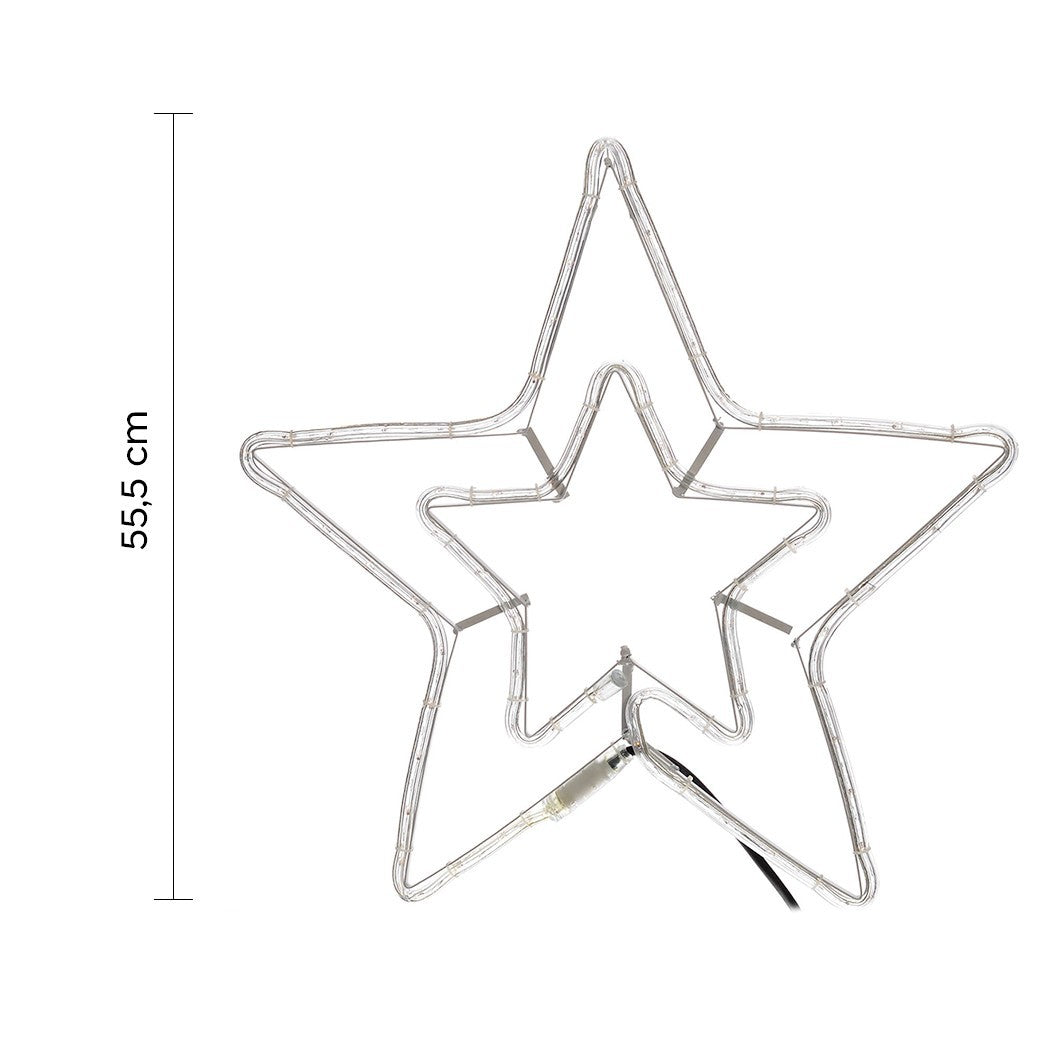 Étoile de Noël doublement lumineuse pour l'extérieur LED blanc chaud