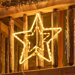 Étoile de Noël doublement lumineuse pour l'extérieur LED blanc chaud