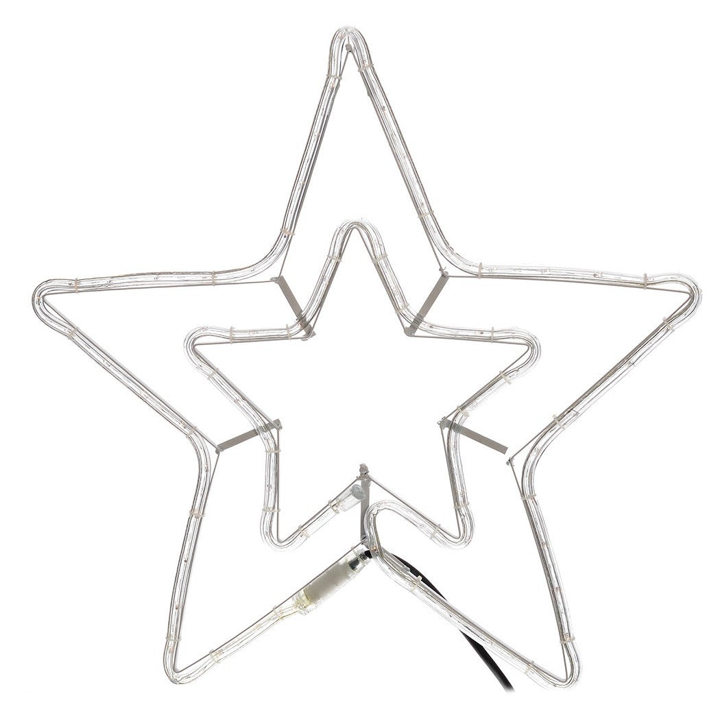Étoile de Noël doublement lumineuse pour l'extérieur LED blanc chaud