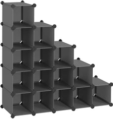 Étagère modulaire pour bibliothèque avec cubes 53 pièces modulaires