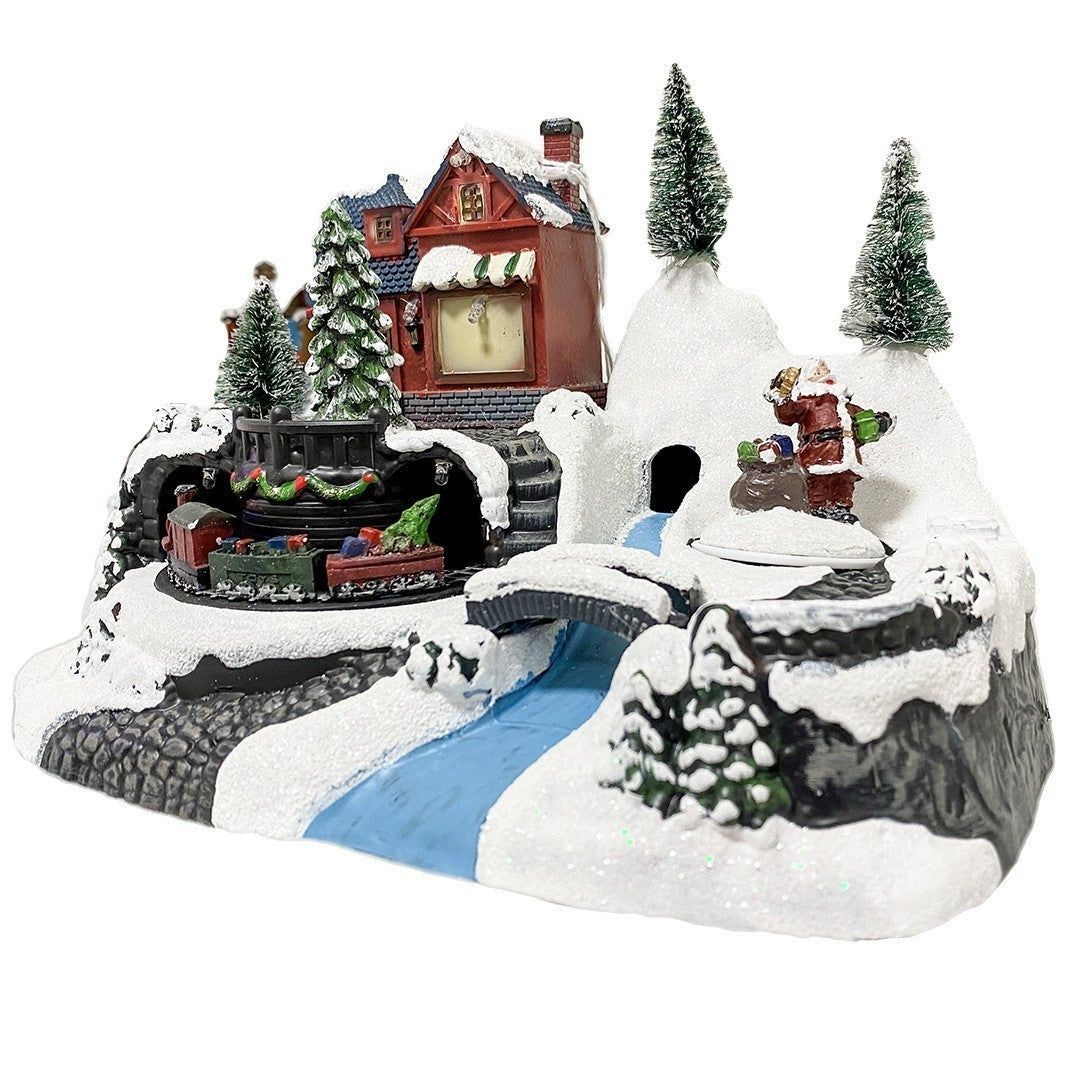 243009 Carrousel de Noël - Train avec lumières, sons et mouvements 24x16x17 cm