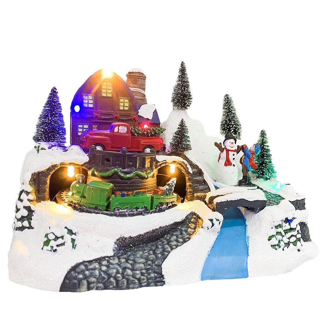 243010 Carrousel de Noël Camion Lumières Sons Mouvement 24x16x17 cm
