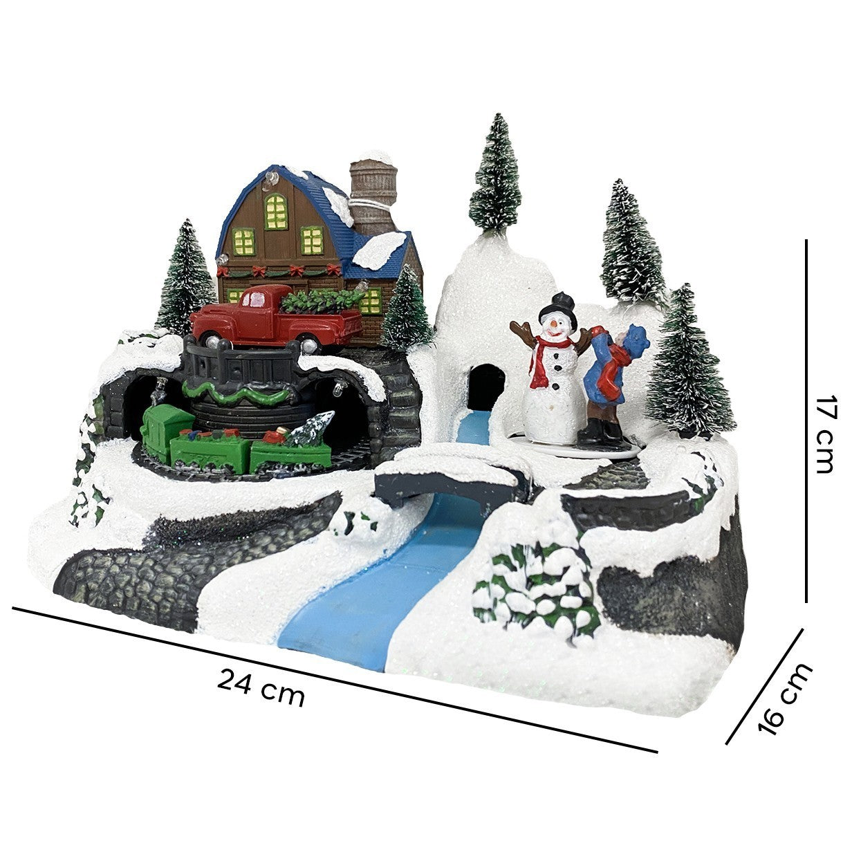 243010 Carrousel de Noël Camion Lumières Sons Mouvement 24x16x17 cm