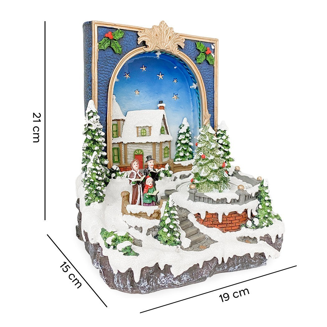 361021 Livre Arbre de Noël Lumières Sons Mouvement 19x15x21 cm
