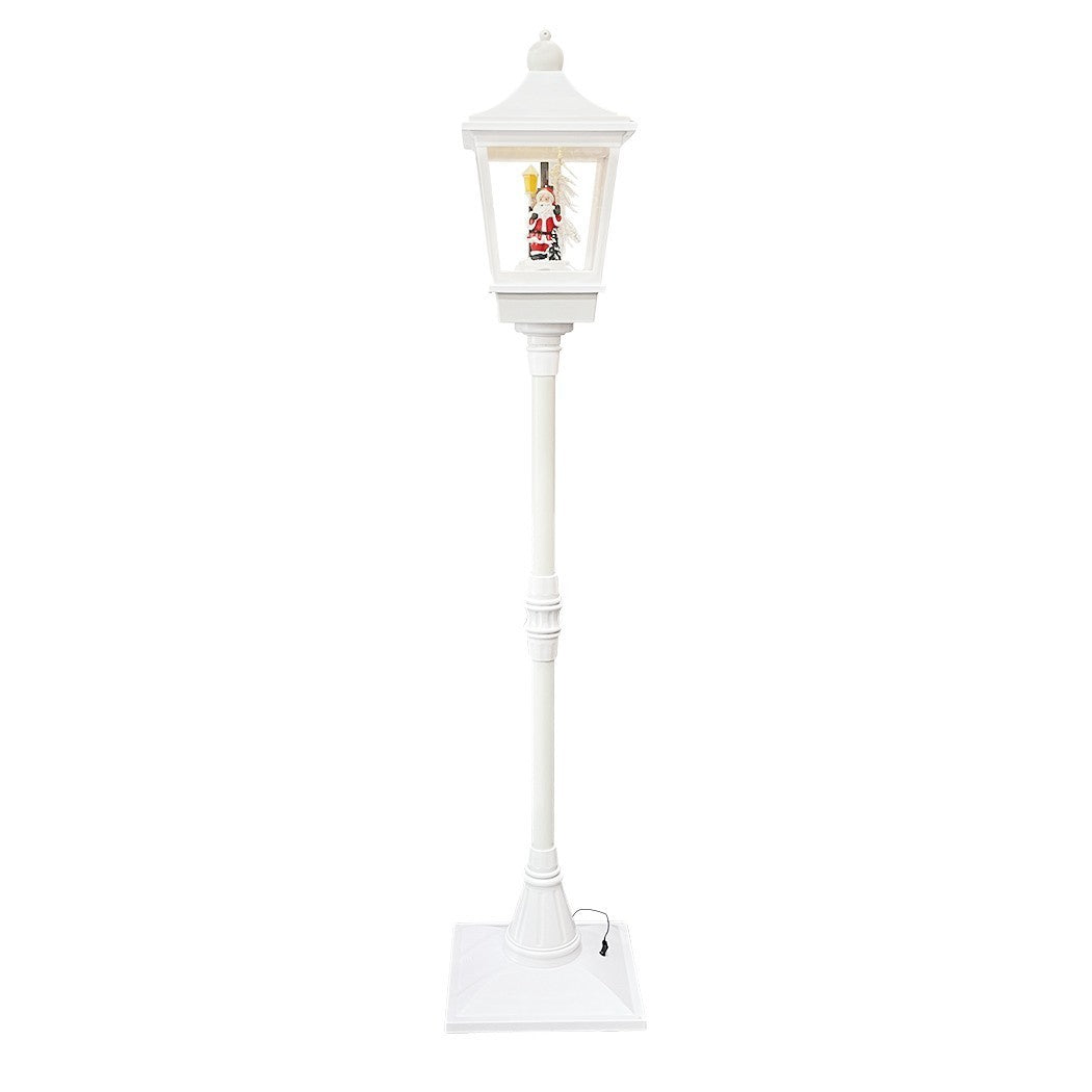 364002 Lampadaire de Noël blanc H180 Cm Décoration avec musique et mini lumières