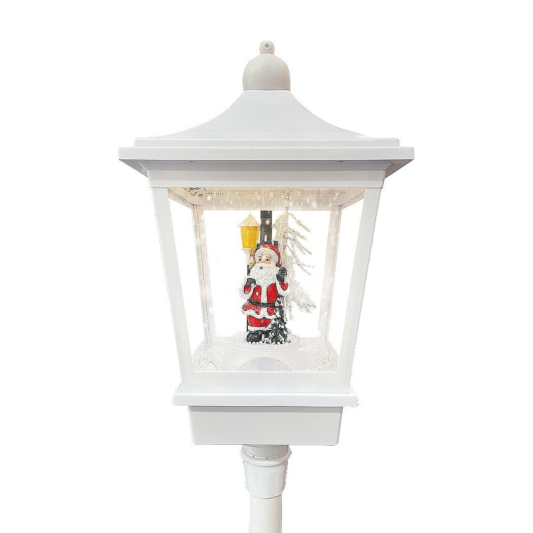 364002 Lampadaire de Noël blanc H180 Cm Décoration avec musique et mini lumières