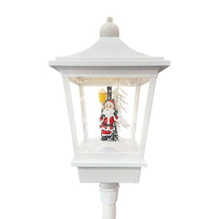 364002 Lampadaire de Noël blanc H180 Cm Décoration avec musique et mini lumières