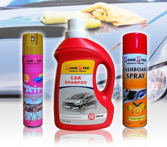 Kit 3 produits Schu-Ster nettoyage de voiture parfum spray / shampoing