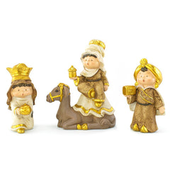 248122 Scène de Nativité 7 pcs Figurines avec 9 personnages Décorations de Noël