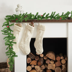 245009 Couronne de Noël branches d'arbre avec baies et pommes de pin 280 cm long